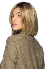 rh12/26rt4 light-brown with chunky golden blonde highlights and dark brown roots