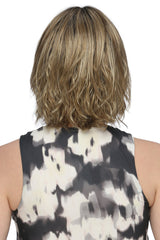 rh12-26rt4 light brown with chunky golden blonde highlights and dark brown roots