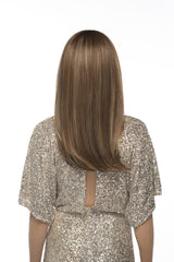 17/23/R8 Beige Blonde and Auburn Blended with Medium Brown roots