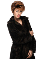 33-32-R4 Dark Auburn Blended With Dark Brown And Dark Roots