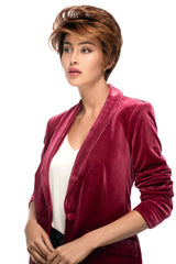 33-32-R4 Dark Auburn Blended With Dark Brown And Dark Roots