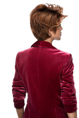 33-32-R4 Dark Auburn Blended With Dark Brown And Dark Roots