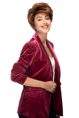 33-32-R4 Dark Auburn Blended With Dark Brown And Dark Roots