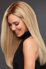 12FS8 Medium Natural Gold Blonde, Light Gold Blonde, Pale Natural Blonde Blend, Shaded with Dark Brown