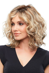 12FS8 Light Gold Brown, Light Natural Gold Blonde and Pale Natural Gold-Blonde Blend, Shaded with Medium Brown