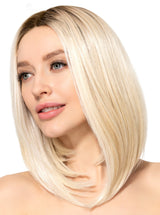 613/1001/R18 Vanilla Blonde Platinum White Blend Rooted Ash Brown