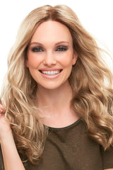 12FS8 Medium Natural Gold Blonde, Light Gold Blonde, Pale Natural Blonde Blend, Shaded with Dark Brown