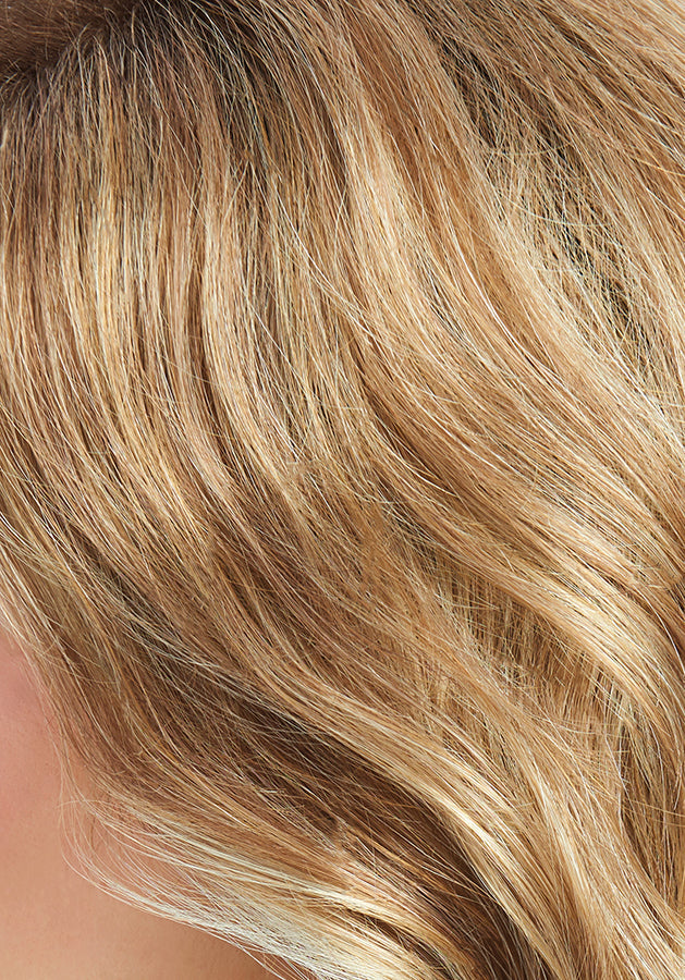 14/26S10 Light Gold Blonde and Medium Red-Gold Blonde Blend, Shaded with Light Brown