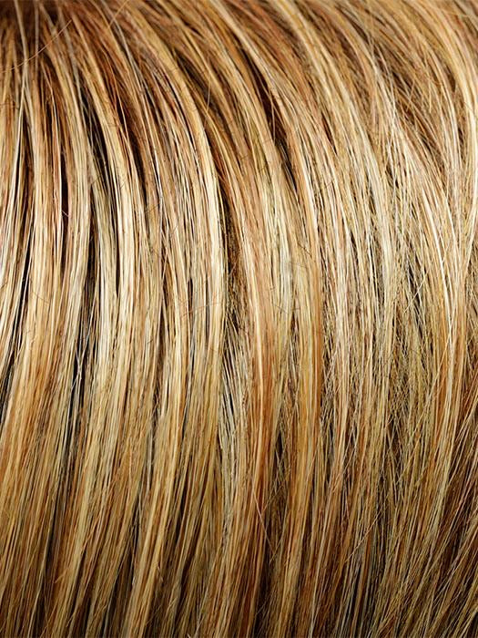 17-23-r8 beige blonde and auburn blended with medium brown roots