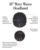 18″ Wavy Waves Headband Wig