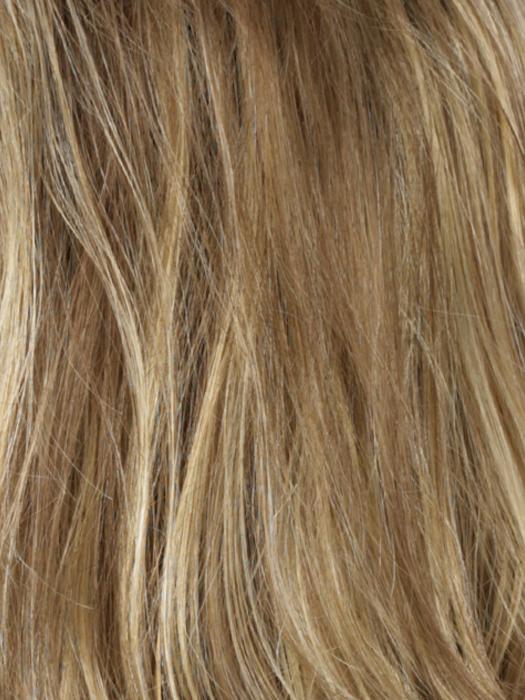 rh12/26rt4 light-brown with chunky golden blonde highlights and dark brown roots