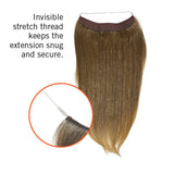 20" invisible extensions halo human hair