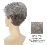 r51lf60 off black 75% grey lightening to gold blonde mix at front